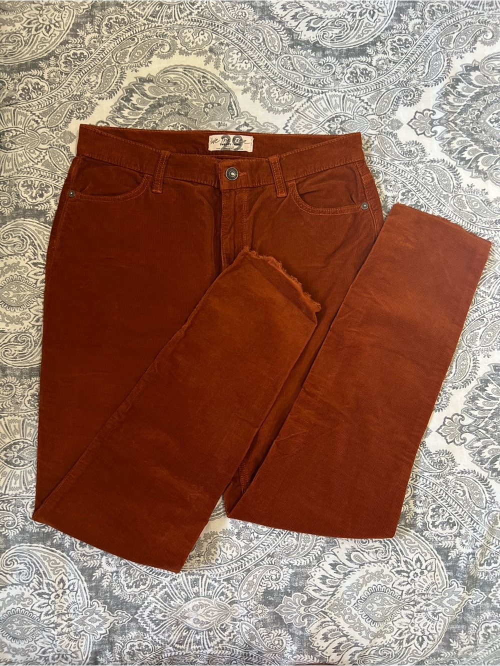 260 - We The Free Women's Rust Corduroy Skinny Pants